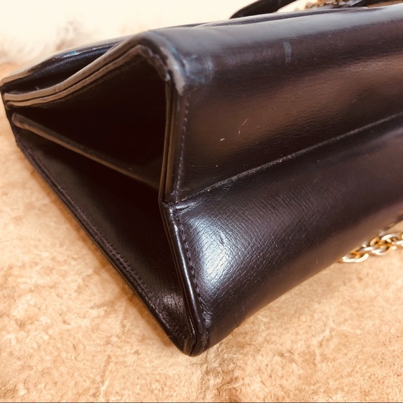 Vintage Block Navy Blue Adjustable Chain Handle Bag Size Small - Picture 14 of 15